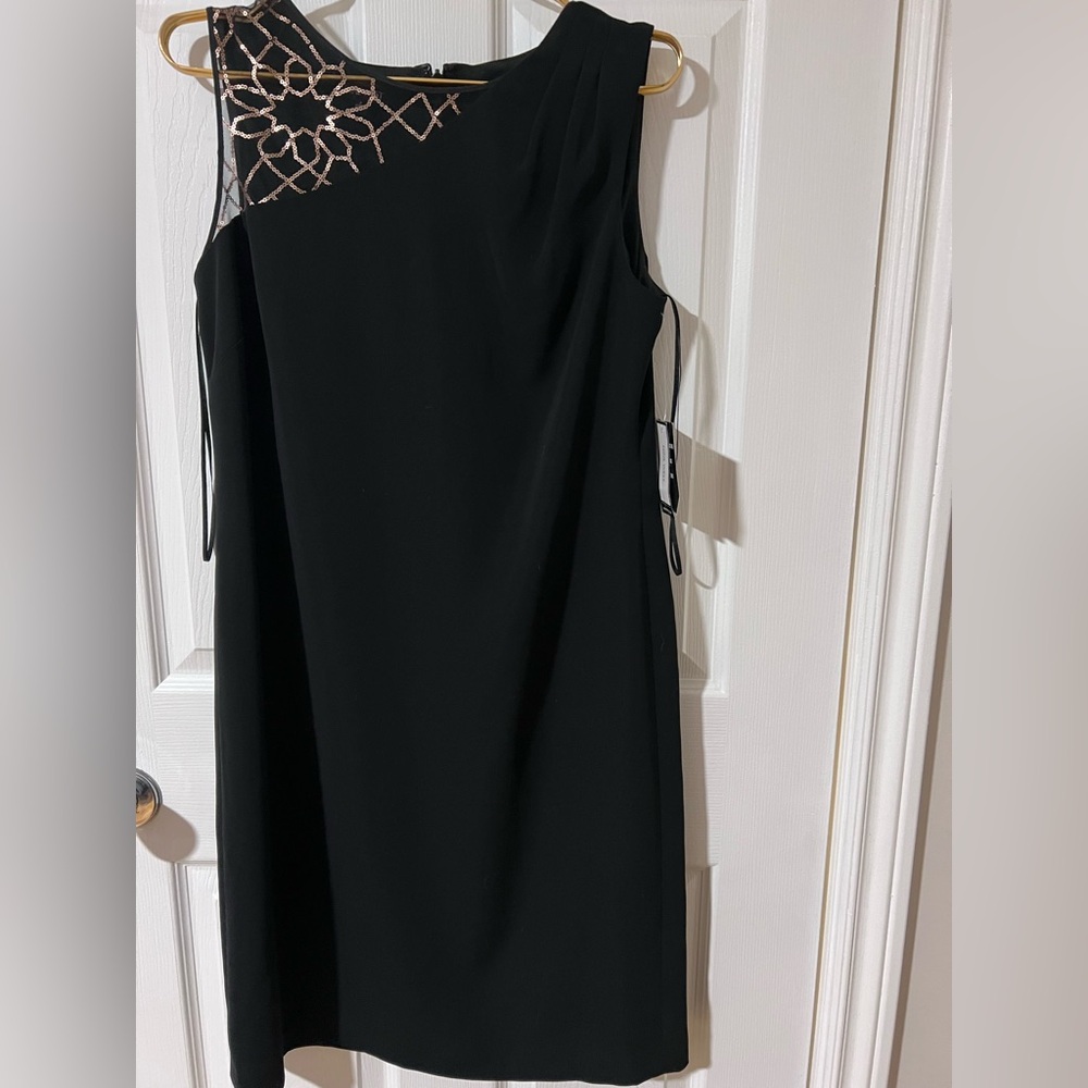 Nine West Black One Shoulder Dress